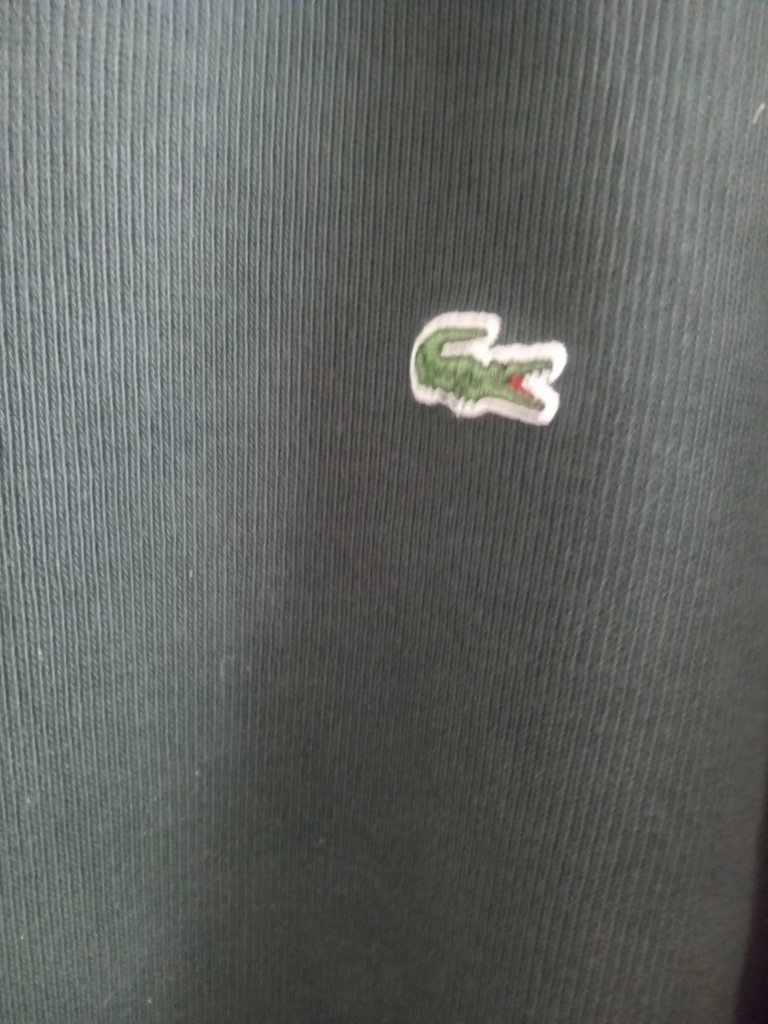 Lacoste Men's 1/4 Zip Mock Neck Sweater Teal Blue Size L — image 4 of 4